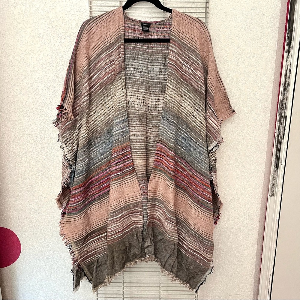 Cejon Mixed Yarn Duster Cardigan